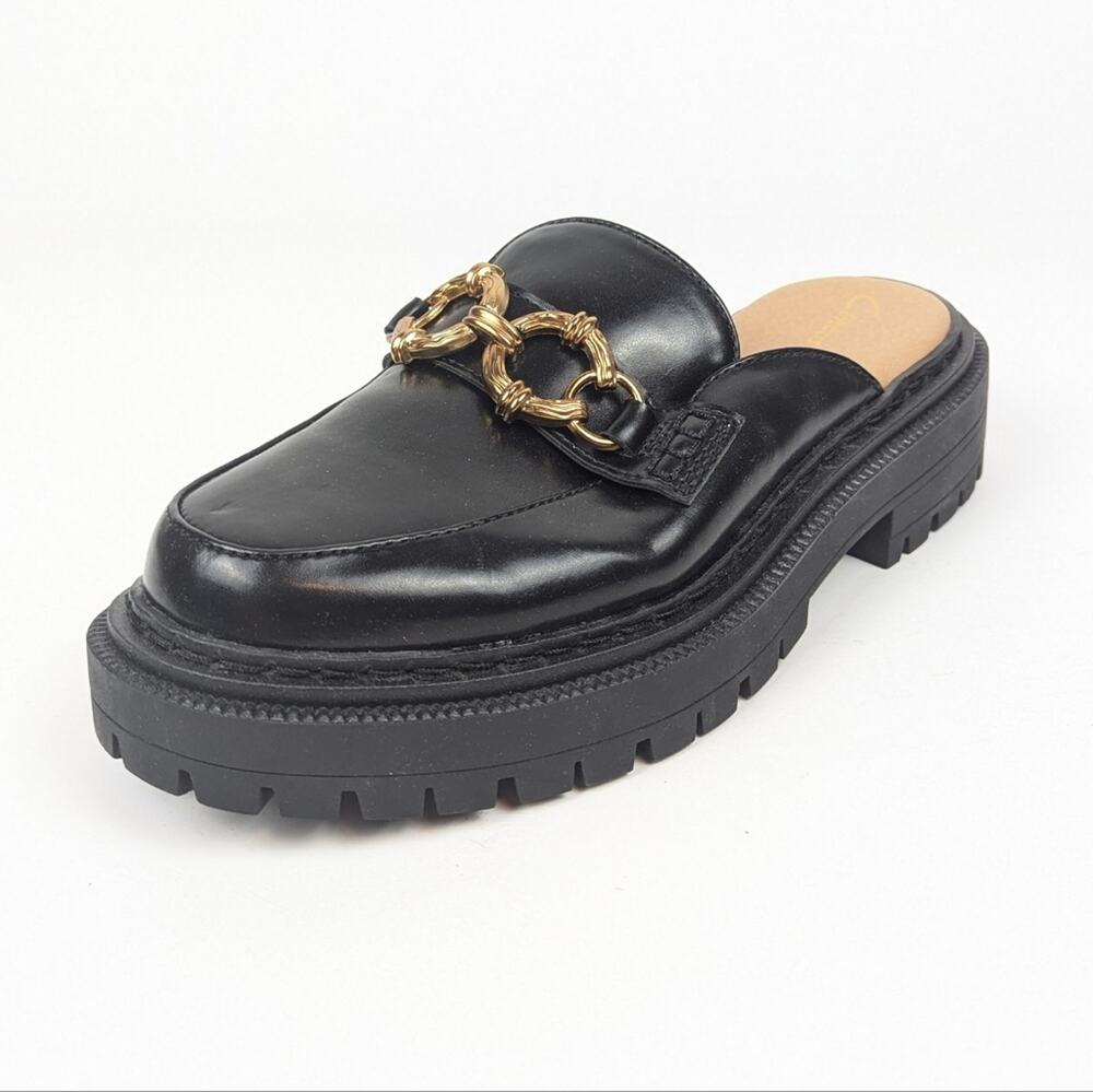 Circus By Sam Edelman Black Gold Elena Slip On Clogs Size 6.5